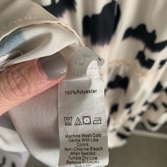 Black and white dress puff sleeves SHEIN - Picture 4 of 5